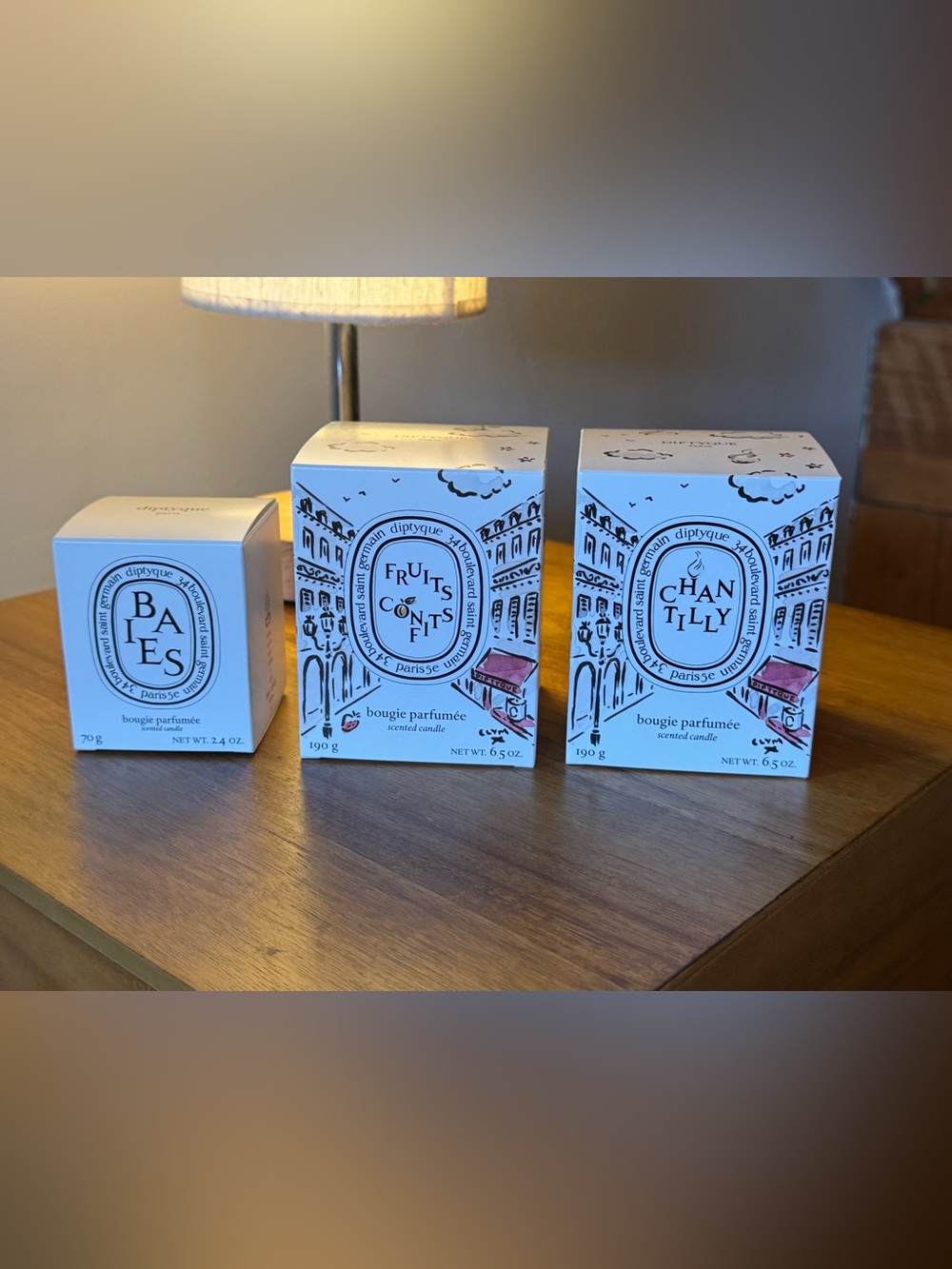 Diptyque Empty Candle Box Lot Baies Fruits Confits Chantilly Limited Edition